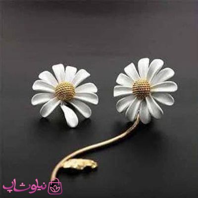 گوشواره زنانه طرح گل بابونه