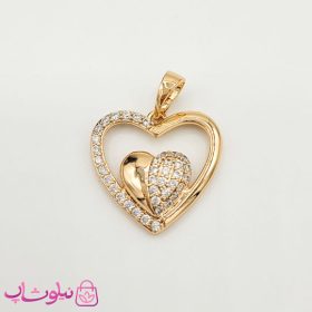 پلاک دخترانه ژوپینگ طرح قلب نگیندار