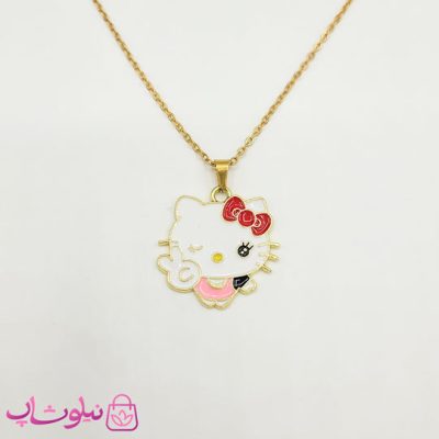 گردنبند بچگانه دخترانه مدل hello kitty