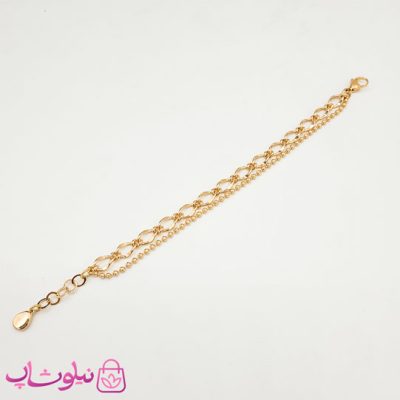 قیمت دستبند دخترانه ژوپینگ زنجیری دو لاین