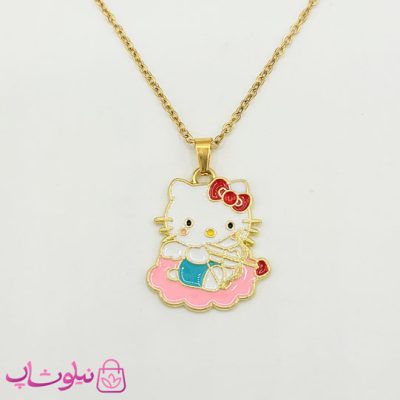 گردنبند بچگانه دخترانه مدل hello kitty