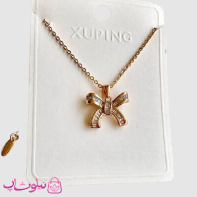 خرید گردنبند دخترانه ژوپینگ مدل پاپیون نگیندار