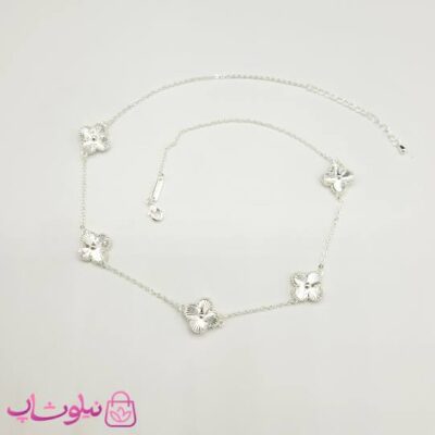 خرید گردنبند زنانه ونکلیف فول آبکاری نقره کیفیت مستر