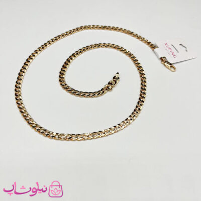 خرید زنجیر زنانه ژوپینگ ظریف طلایی مدل Cartier طول 55 سانت 3 میل