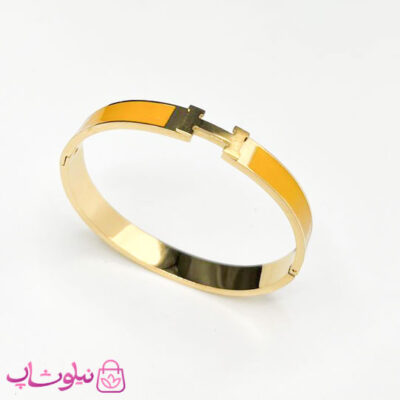 خرید دستبند زنانه هرمس رنگ خردلی