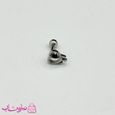 خرید پیرسینگ گوش طرح قلب مشکی ذوب شده