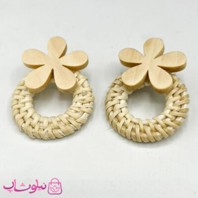 خرید گوشواره فانتزی دخترانه کنفی طرح گل