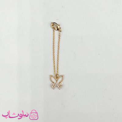 خرید آویز ساعت زنانه ژوپینگ طرح پروانه طلایی