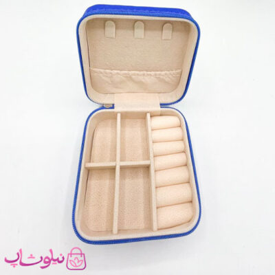 خرید جعبه جواهرات مدل مسافرتی رنگ آبی تیره