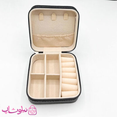 خرید جعبه جواهرات مدل مسافرتی رنگ مشکی