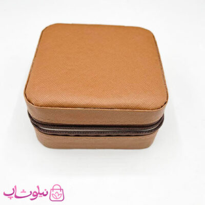 خرید جعبه جواهرات مدل مسافرتی رنگ قهوه ای