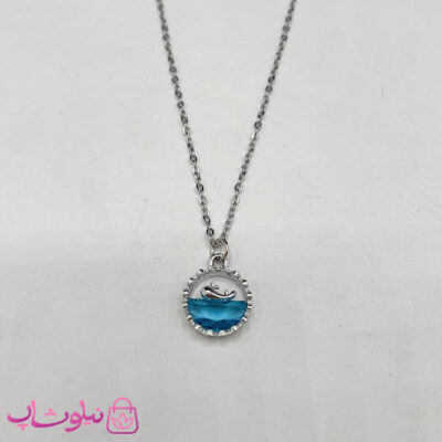 خرید گردنبند زنانه طرح دلفین و دریا