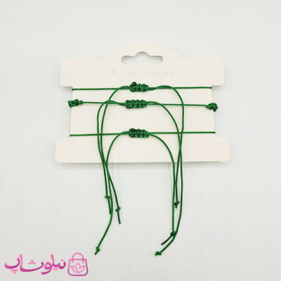 قیمت دستبند یا پابند دخترانه طرح پروانه سبز پک سه عددی