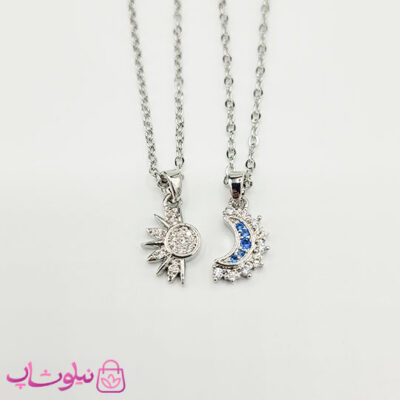 قیمت گردنبند کاپلی مدل ماه و خورشید