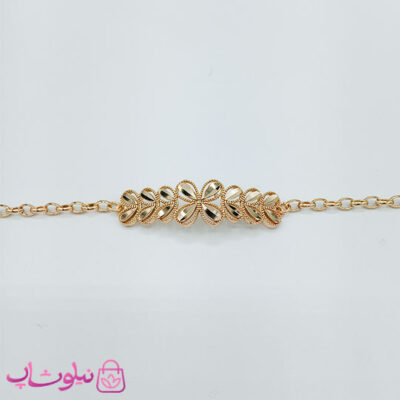 خرید دستبند زنانه ژوپینگ با پلاک مدل گل کد 3891