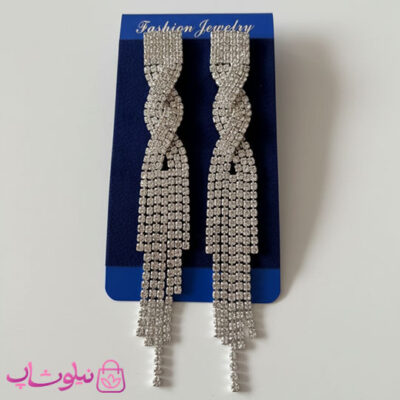 خرید گوشواره آویز بلند زنانه مجلسی و براق