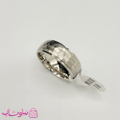 خرید انگشتر مردانه کارتیه مدل طرحدار فول نقره ای استیل