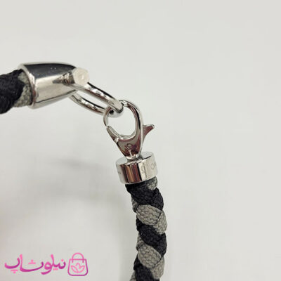دستبند امگا مردانه زنانه مدل کنفی طوسی مشکی کیفیت مستر