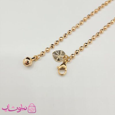 خرید پابند زنانه ژوپینگ مدل گوی تراشدار با آویز قلب